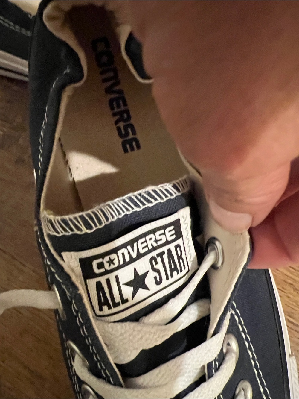 Converse All Star Low Top Sneakers - Blue  & White - Picture 5 of 8